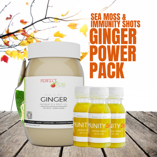 Ginger Power Pack (1 Sea Moss & 3 Shots)